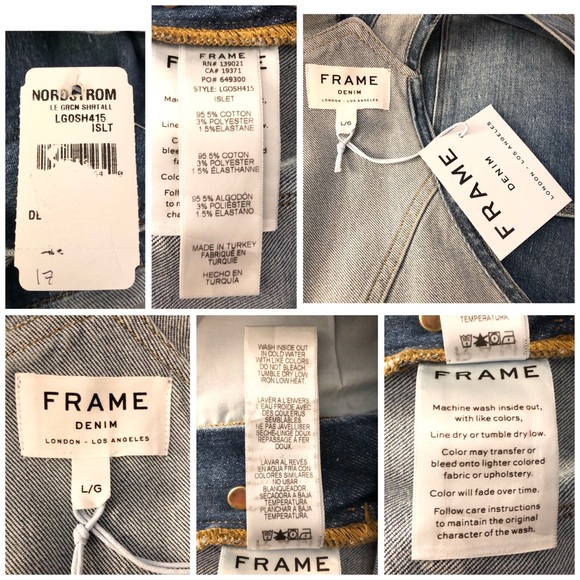 NWT Frame Le Garcon Cutoff Short Overalls - Picture 8 of 8